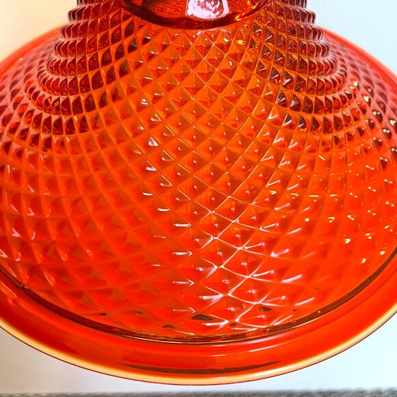 Vintage Diamond Point Waffle Glass Pedestal Candy Dish/Compote - Picture 6 of 9
